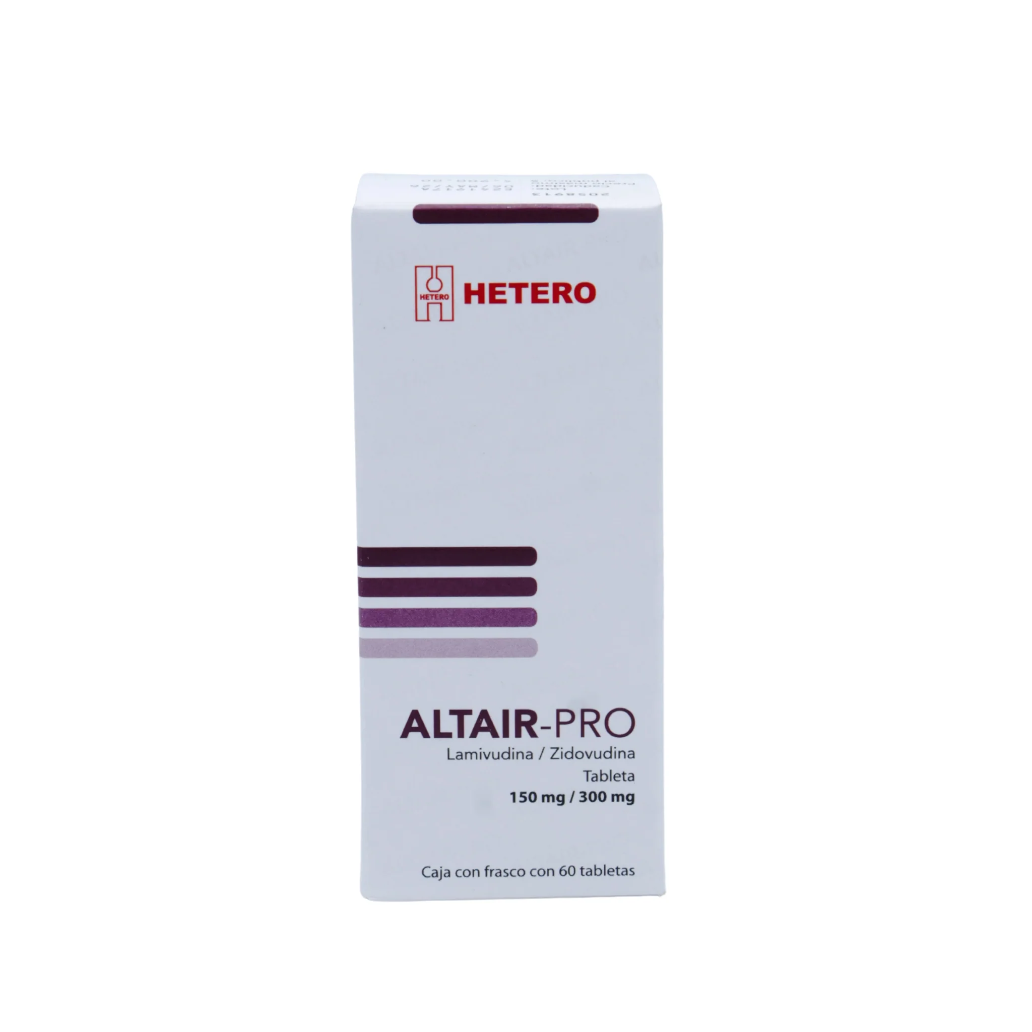 ALTAIR-PRO Lamivudina/Zidovudina 150 mg / 300 mg, Caja con frasco con 60 tabletas - Image 4