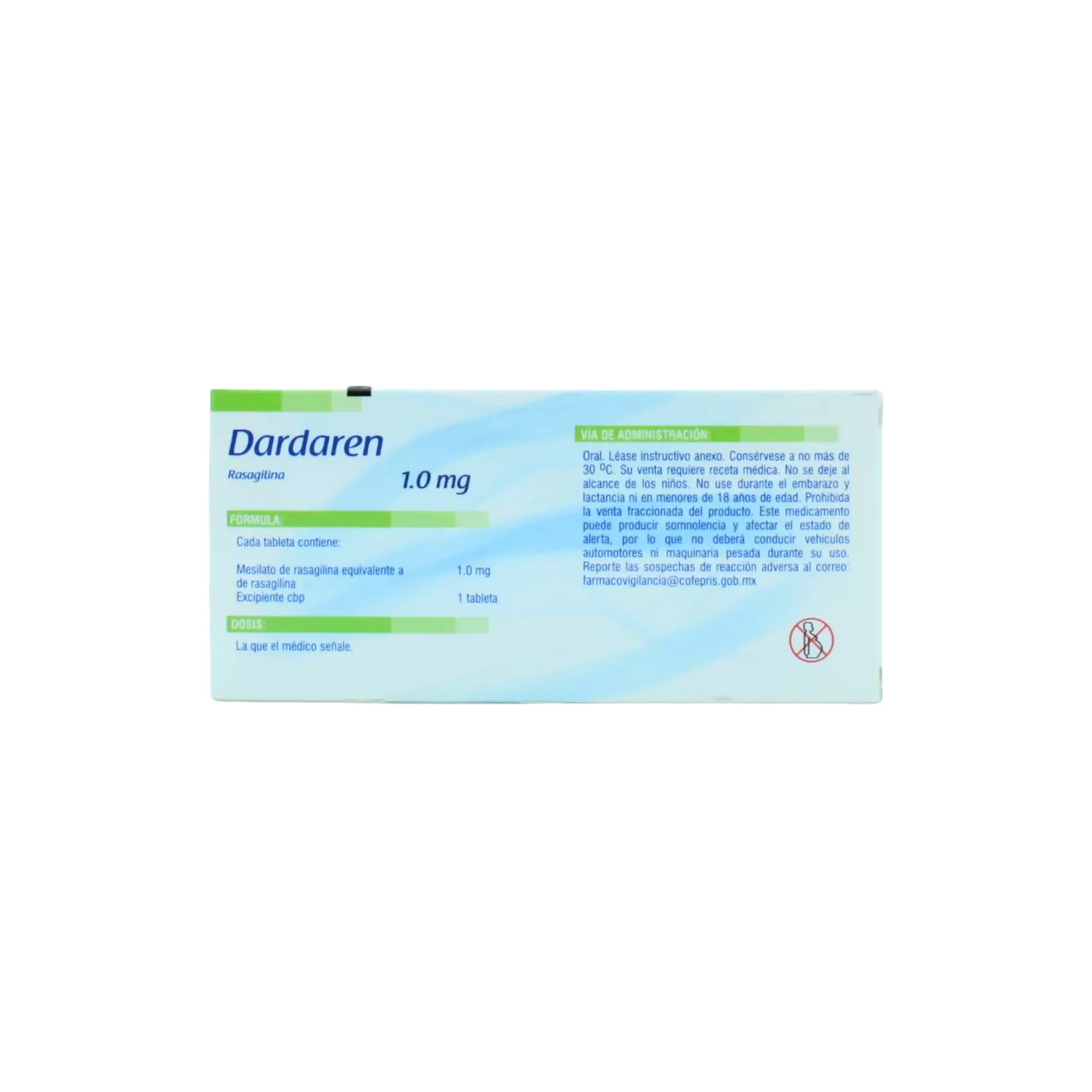 Dardaren Rasagilina 1 mg, 30 Tabletas - Image 4