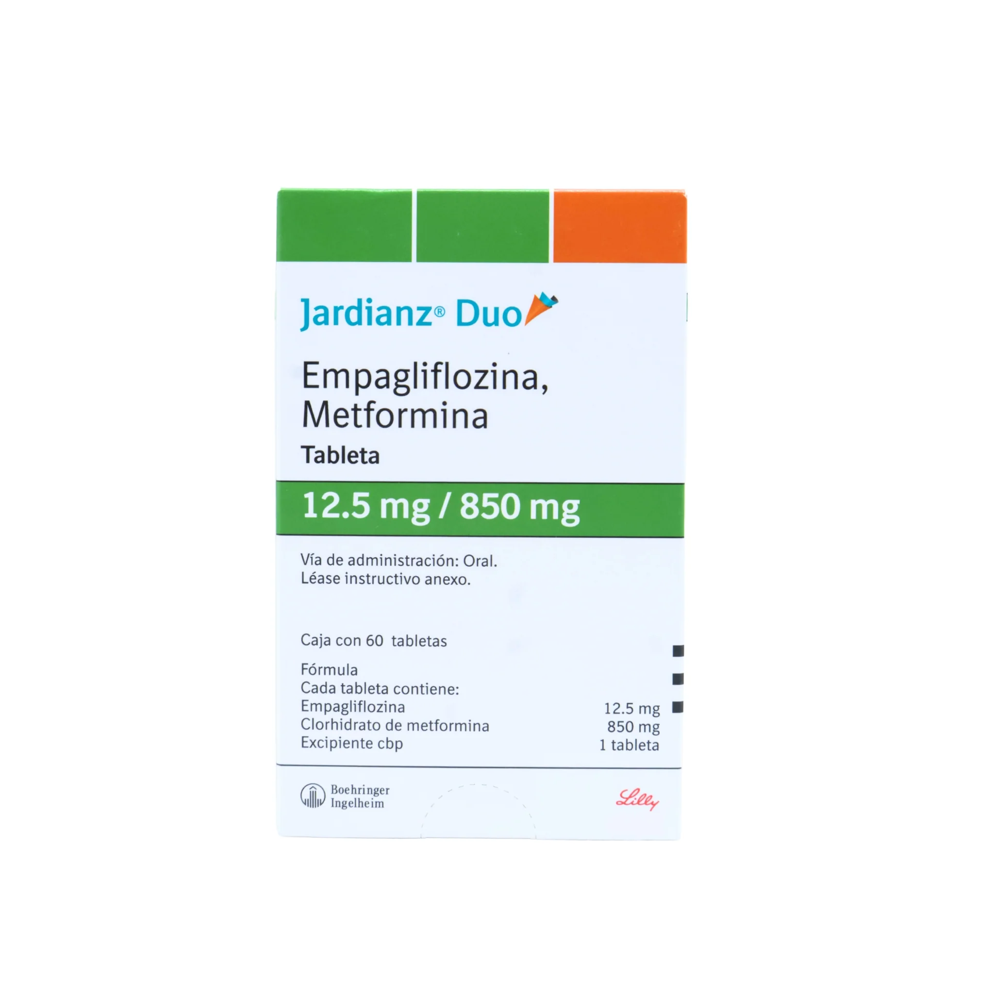 Jardianz Duo Empagliflozina / Metformina 12.5 mg / 850 mg, Caja con 60 tabletas - Image 4